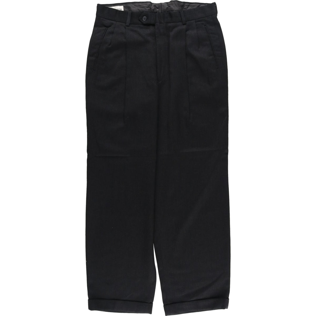 Liz Claiborne Two-pleat Slacks, Men's Size W34 unclear black type Vintage Second Hand