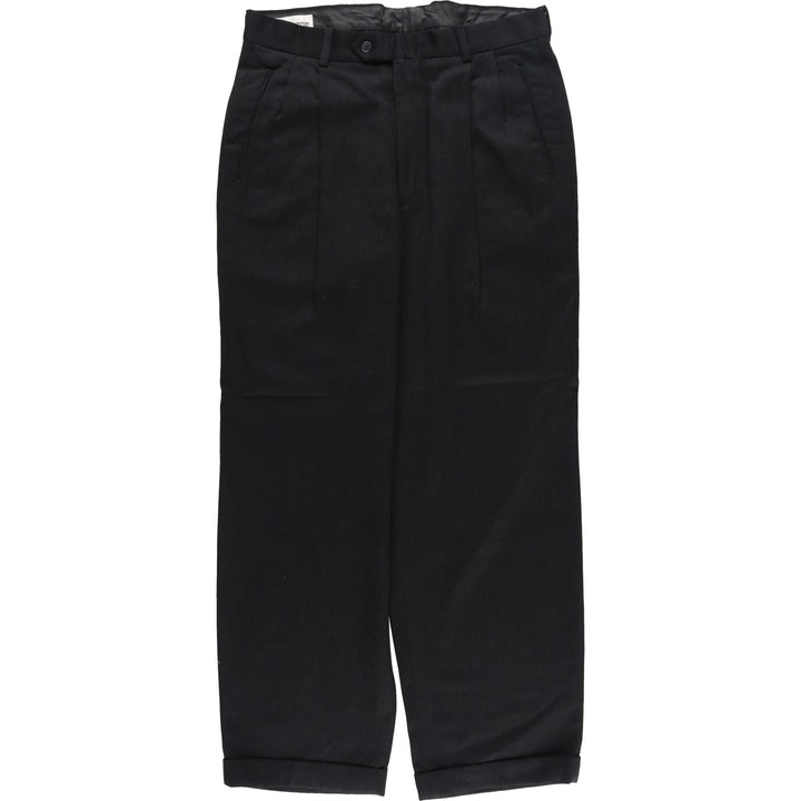 Liz Claiborne Two-pleat Slacks, Men's Size W34 unclear black type Vintage Second Hand