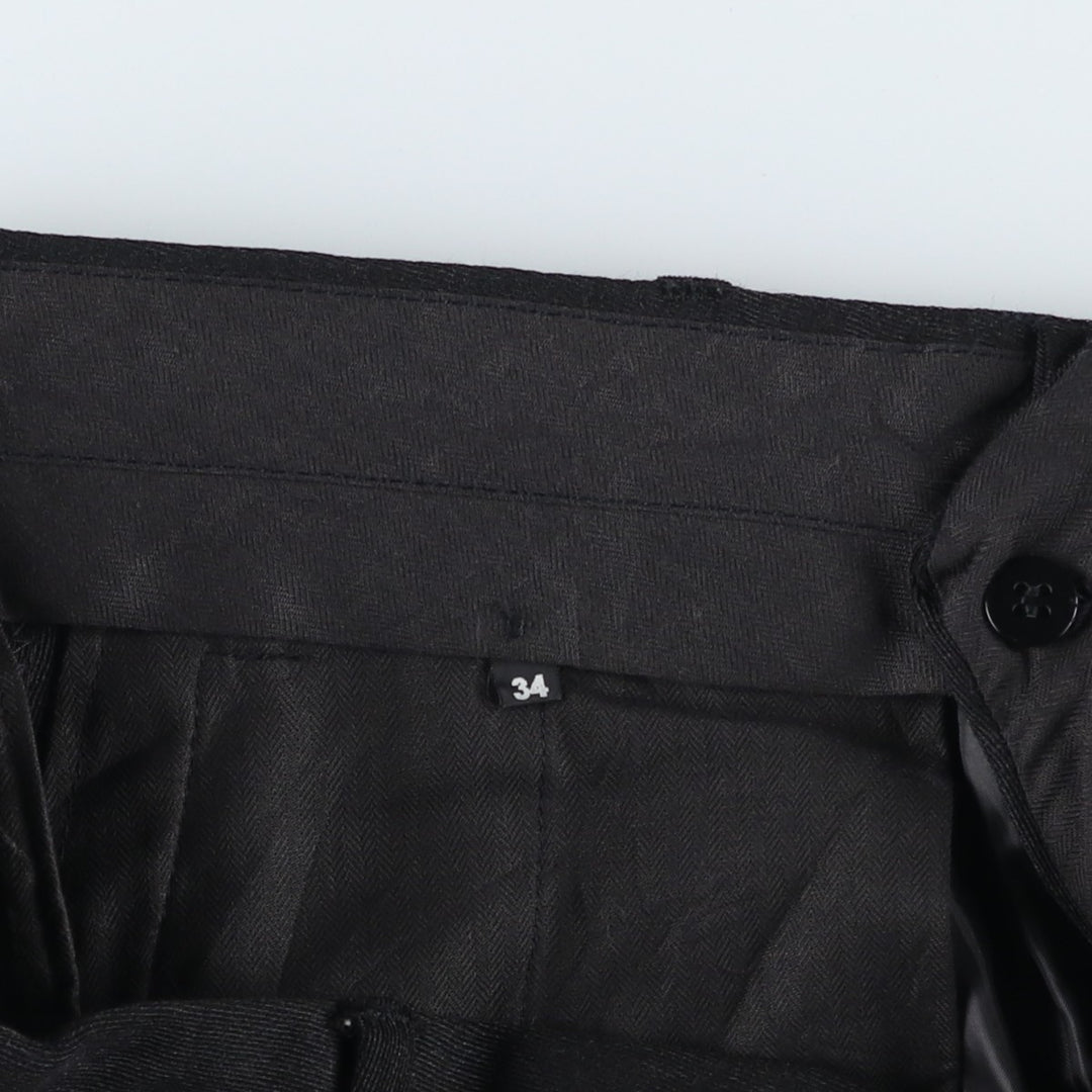 Liz Claiborne Two-pleat Slacks, Men's Size W34 unclear black type Vintage Second Hand