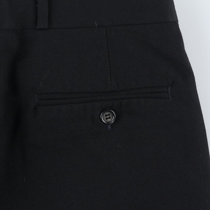 INTERNATIONAL PASSPORT Three-pleat Wool Pants, Men's Slacks, Vintage, Size W32 wool navy blue type Vintage Second Hand