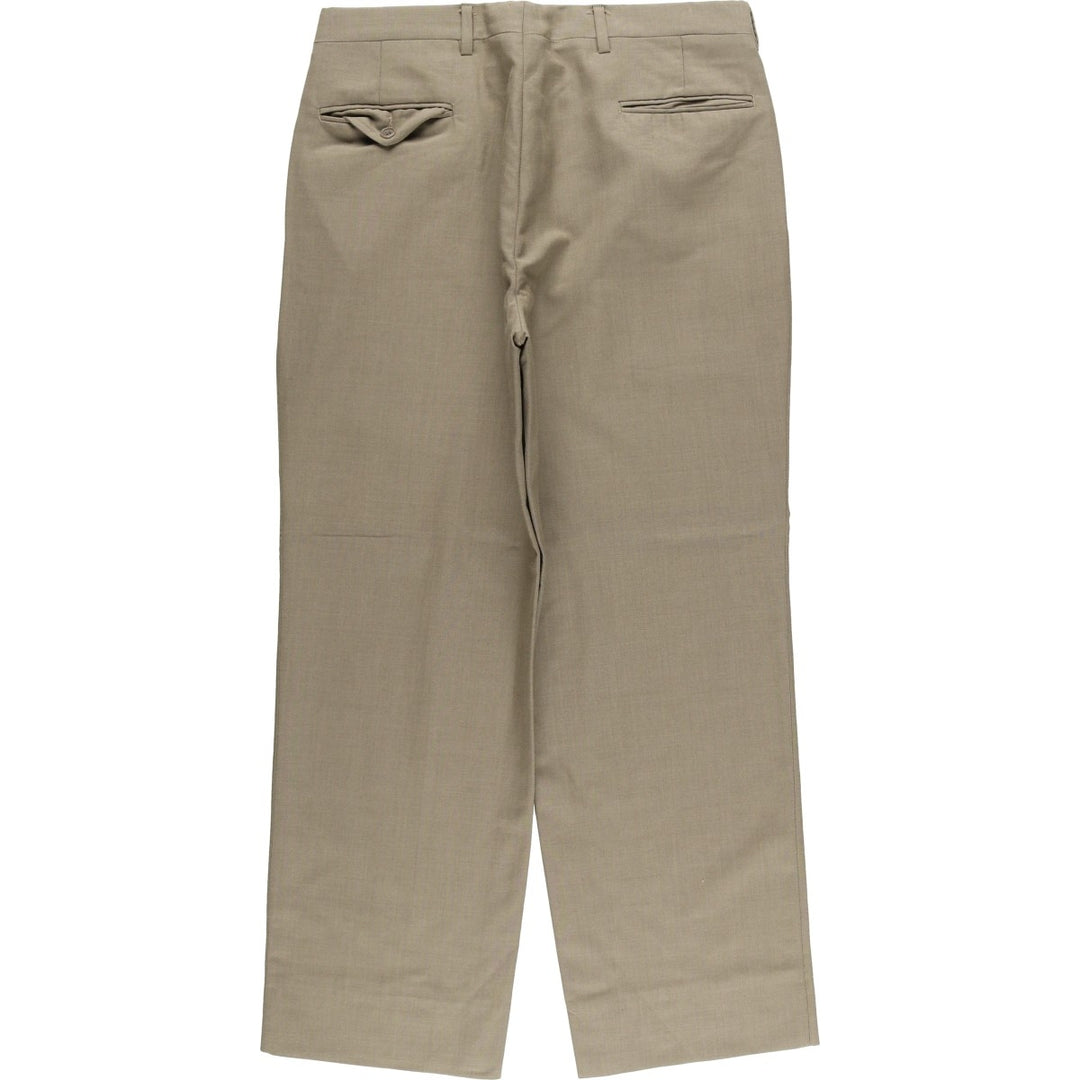 Vintage 80s-90'S JOS. A. BANK two-pleat wool pants, made in the USA, men's size W34. wool Khaki type sage green Vintage Second Hand
