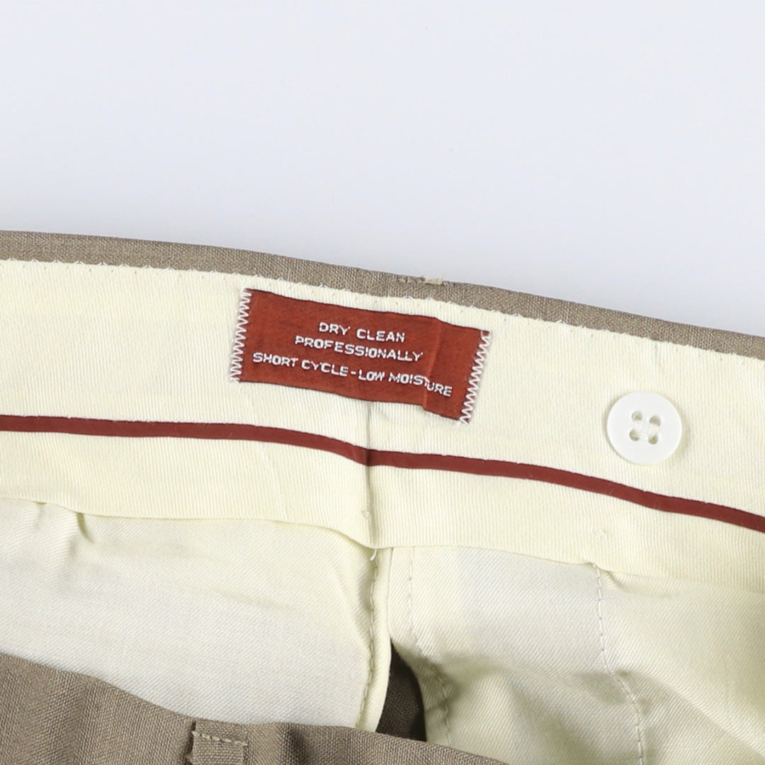 Vintage 80s-90'S JOS. A. BANK two-pleat wool pants, made in the USA, men's size W34. wool Khaki type sage green Vintage Second Hand