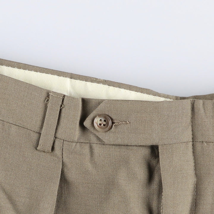 Vintage 80s-90'S JOS. A. BANK two-pleat wool pants, made in the USA, men's size W34. wool Khaki type sage green Vintage Second Hand