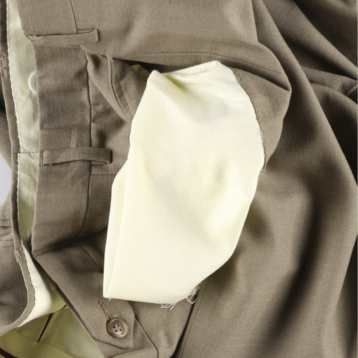 Vintage 80s-90'S JOS. A. BANK two-pleat wool pants, made in the USA, men's size W34. wool Khaki type sage green Vintage Second Hand