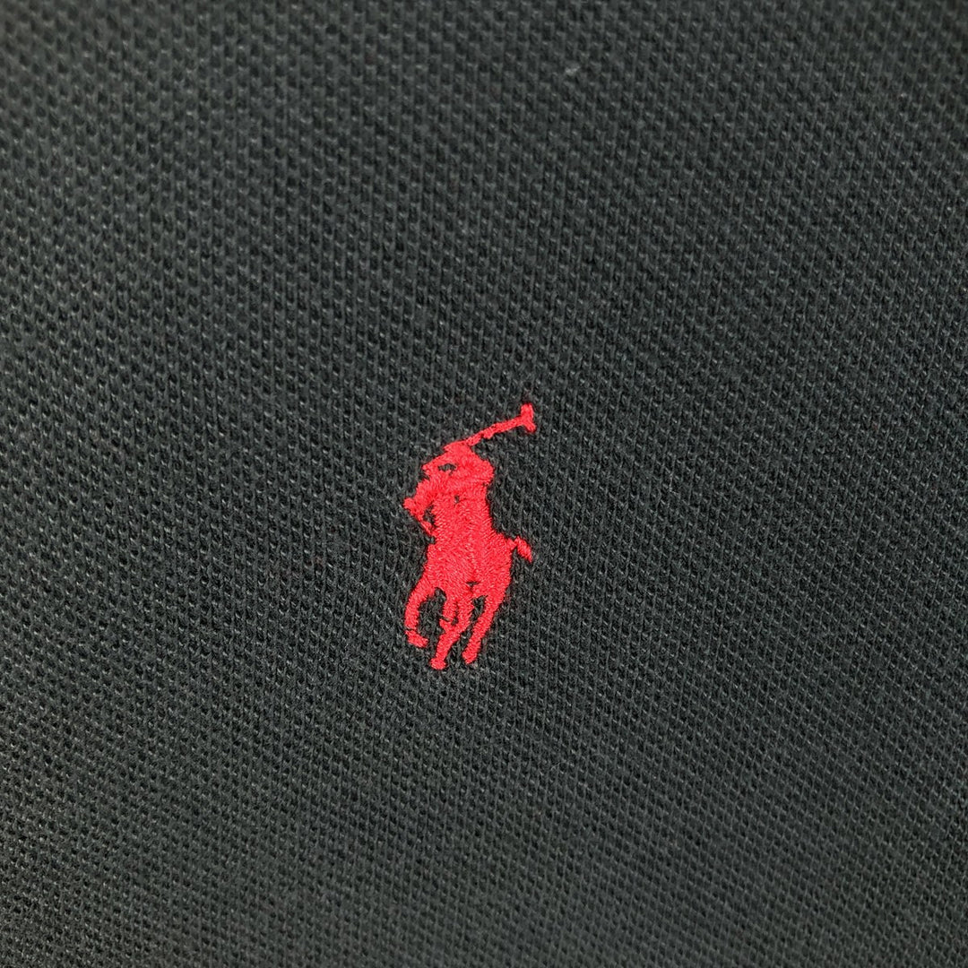 Ralph Lauren POLO by Ralph Lauren long sleeve polo shirt, men's XL size cotton Green type dark green Vintage Second Hand
