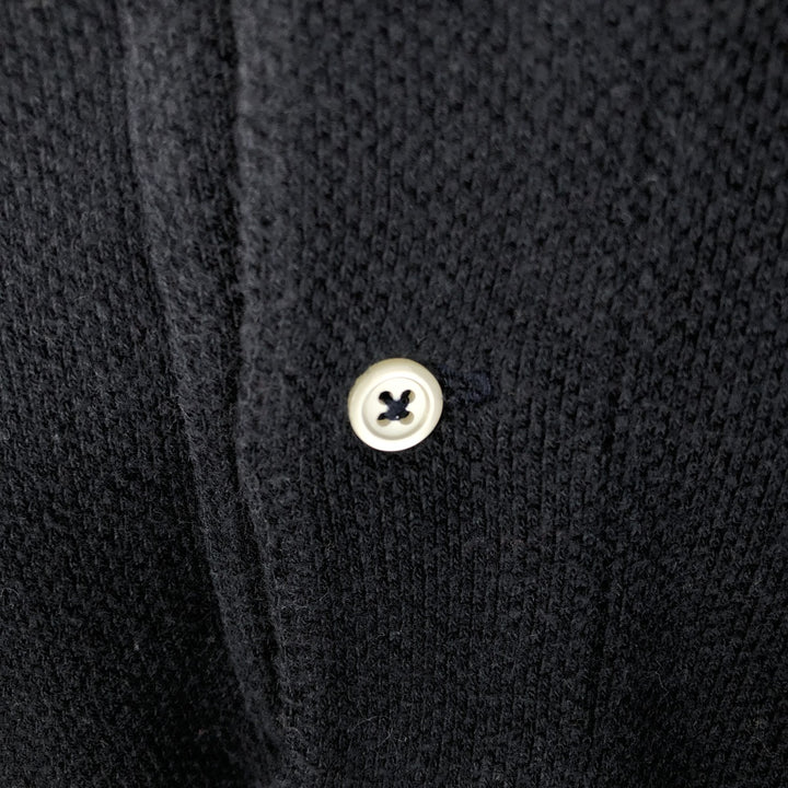 Ralph Lauren POLO by Ralph Lauren long sleeve polo shirt, men's size XXL cotton navy blue type Vintage Second Hand