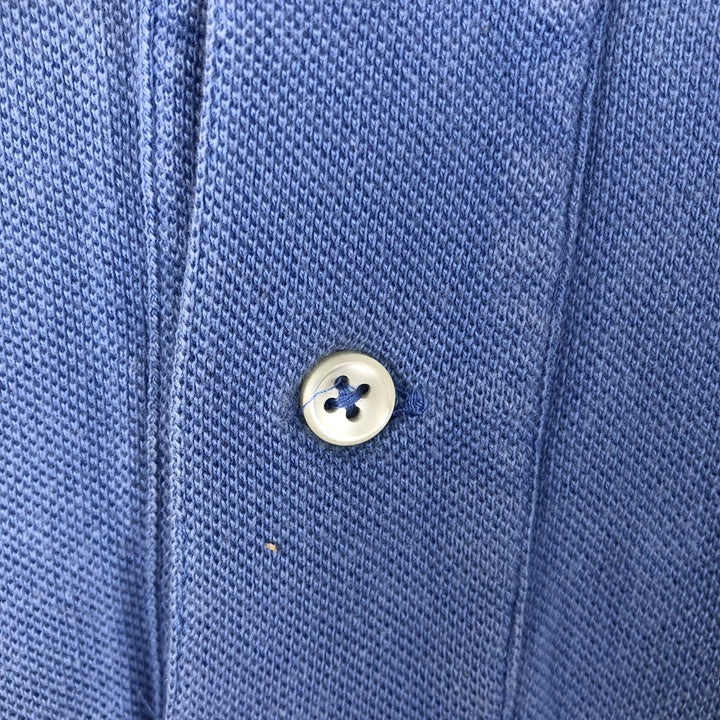 Ralph Lauren POLO by Ralph Lauren long sleeve polo shirt, men's XL size cotton Blue type light blue Vintage Second Hand