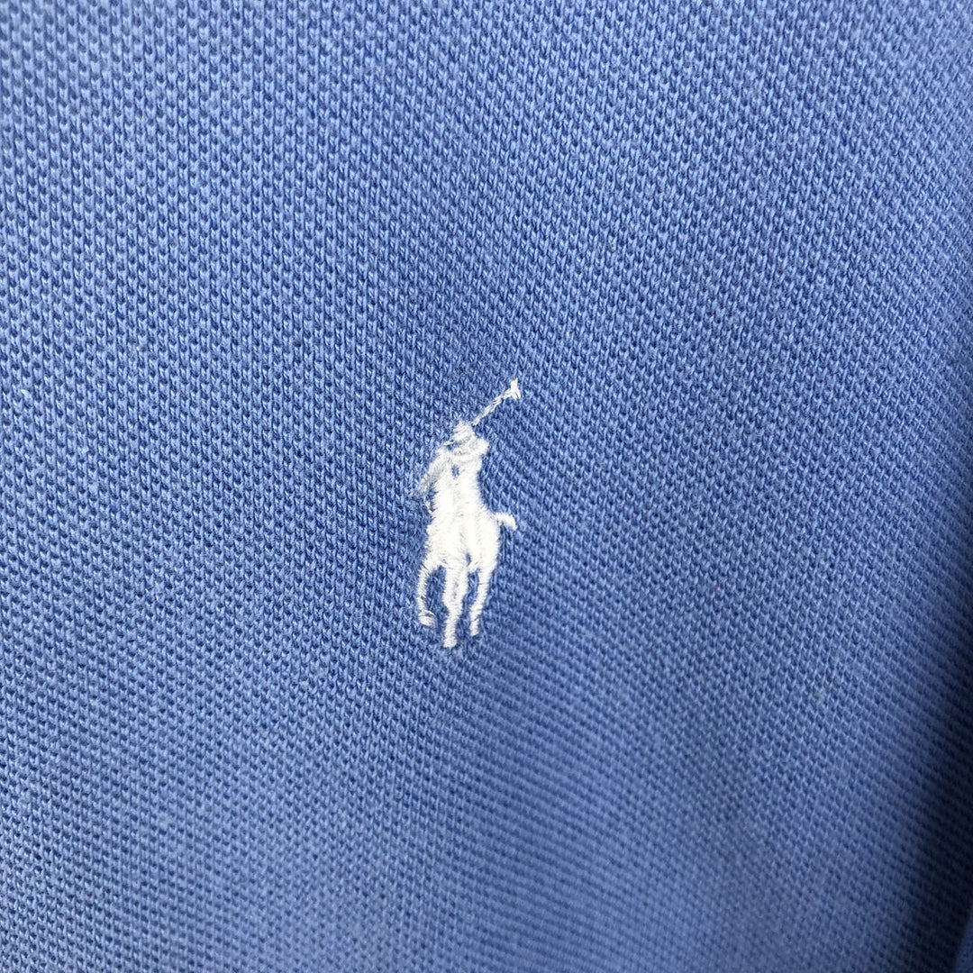 Ralph Lauren POLO by Ralph Lauren long sleeve polo shirt, men's XL size cotton Blue type light blue Vintage Second Hand