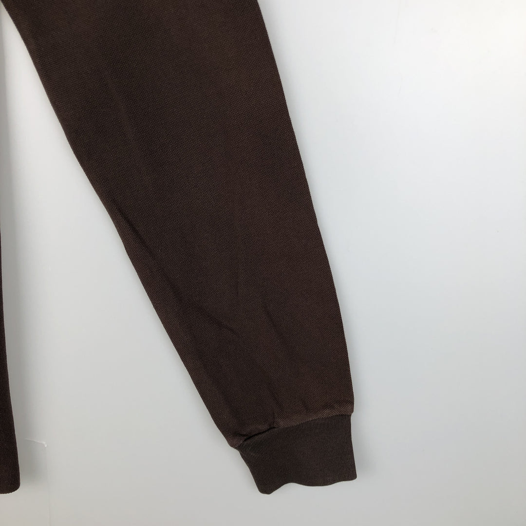Ralph Lauren POLO by RALPH LAUREN CUSTOM FIT long-sleeved polo shirt, men's size L cotton brown type Vintage Second Hand