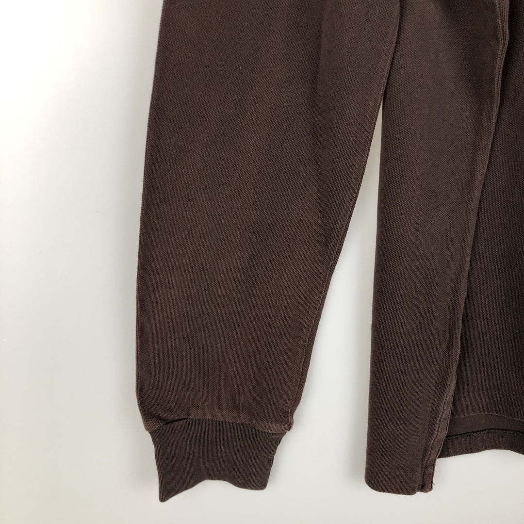 Ralph Lauren POLO by RALPH LAUREN CUSTOM FIT long-sleeved polo shirt, men's size L cotton brown type Vintage Second Hand