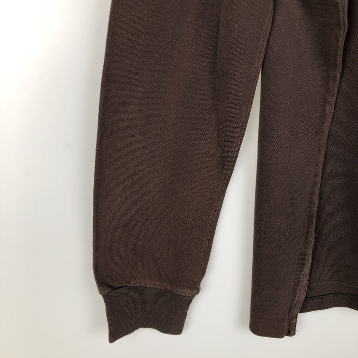 Ralph Lauren POLO by RALPH LAUREN CUSTOM FIT long-sleeved polo shirt, men's size L cotton brown type Vintage Second Hand