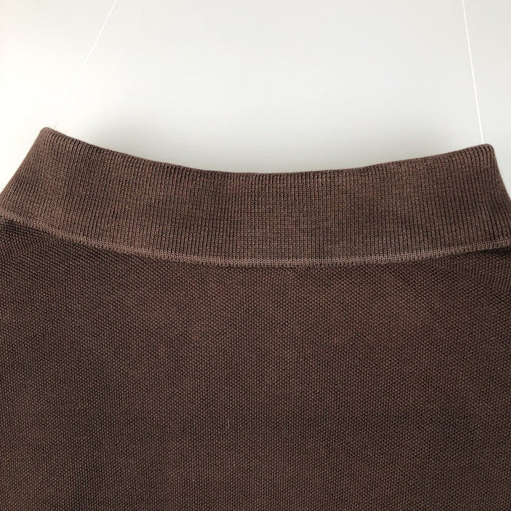 Ralph Lauren POLO by RALPH LAUREN CUSTOM FIT long-sleeved polo shirt, men's size L cotton brown type Vintage Second Hand