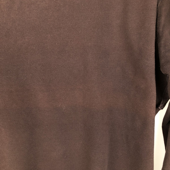 Ralph Lauren POLO by RALPH LAUREN CUSTOM FIT long-sleeved polo shirt, men's size L cotton brown type Vintage Second Hand