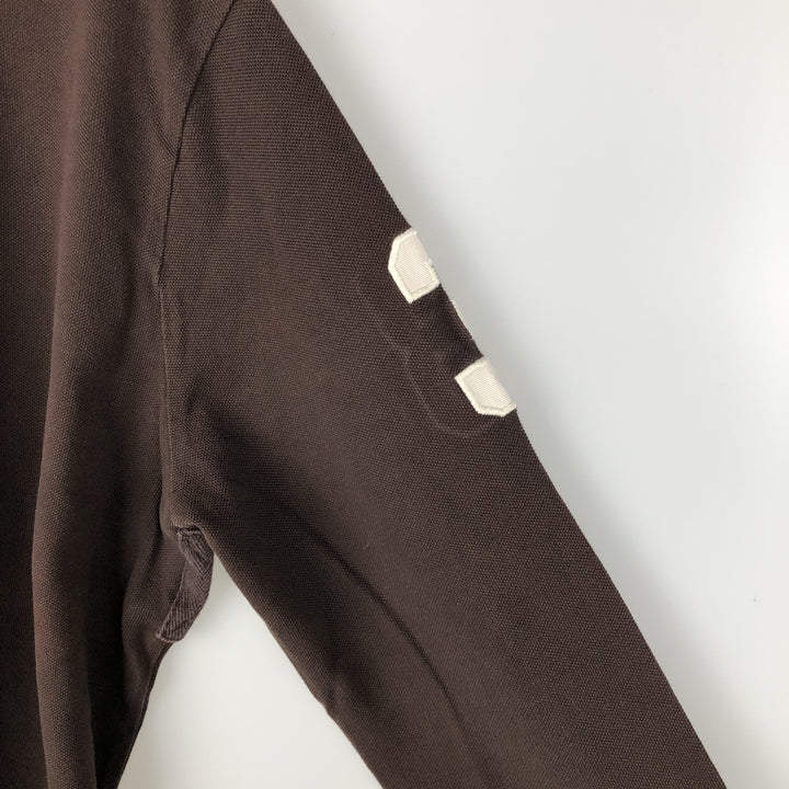 Ralph Lauren POLO by RALPH LAUREN CUSTOM FIT long-sleeved polo shirt, men's size L cotton brown type Vintage Second Hand