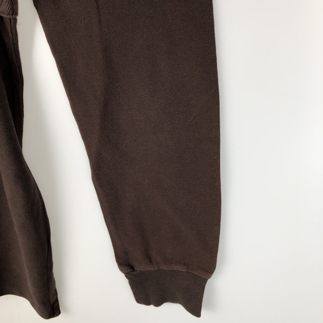 Ralph Lauren POLO by RALPH LAUREN CUSTOM FIT long-sleeved polo shirt, men's size L cotton brown type Vintage Second Hand