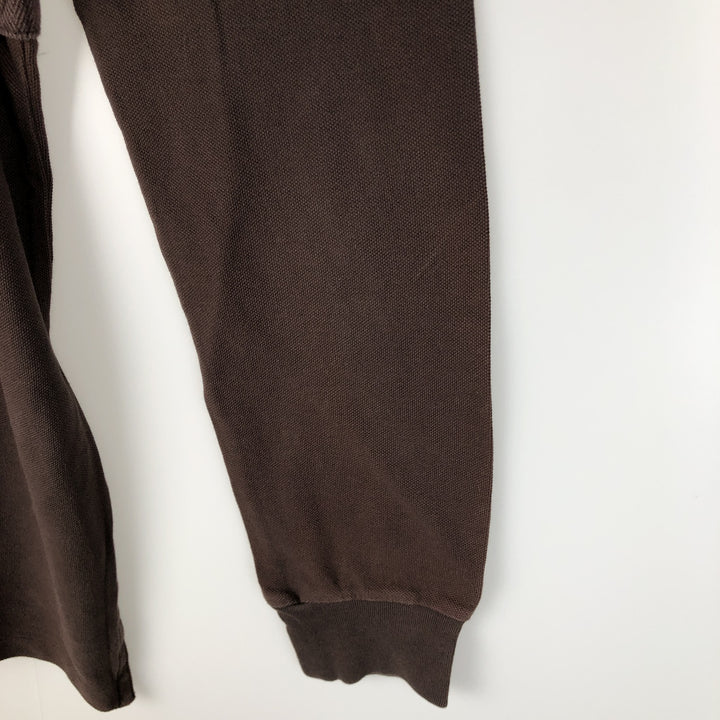 Ralph Lauren POLO by RALPH LAUREN CUSTOM FIT long-sleeved polo shirt, men's size L cotton brown type Vintage Second Hand