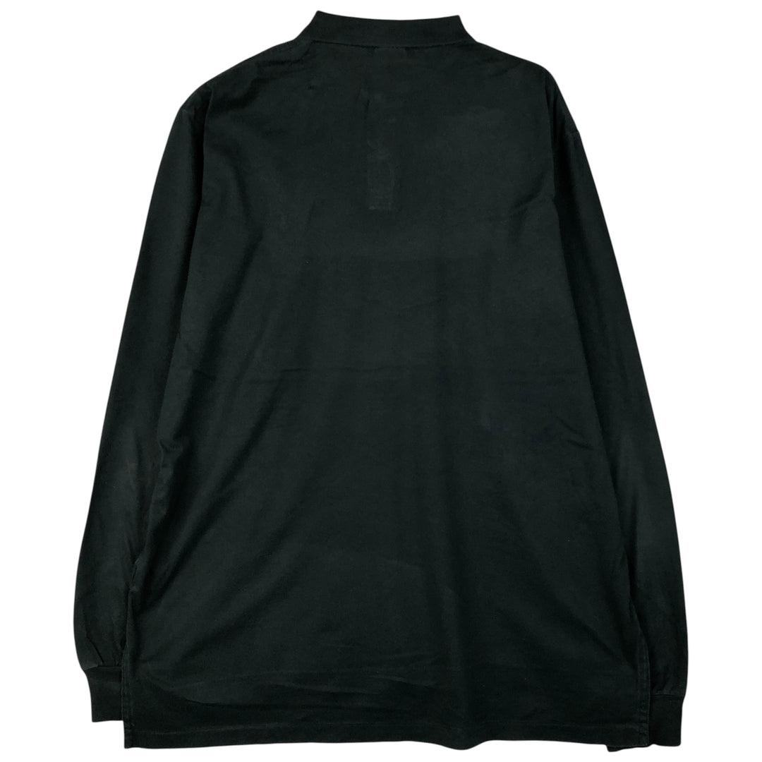 Ralph Lauren POLO by Ralph Lauren long sleeve polo shirt, men's size L Pima Cotton Green type dark green Vintage Second Hand