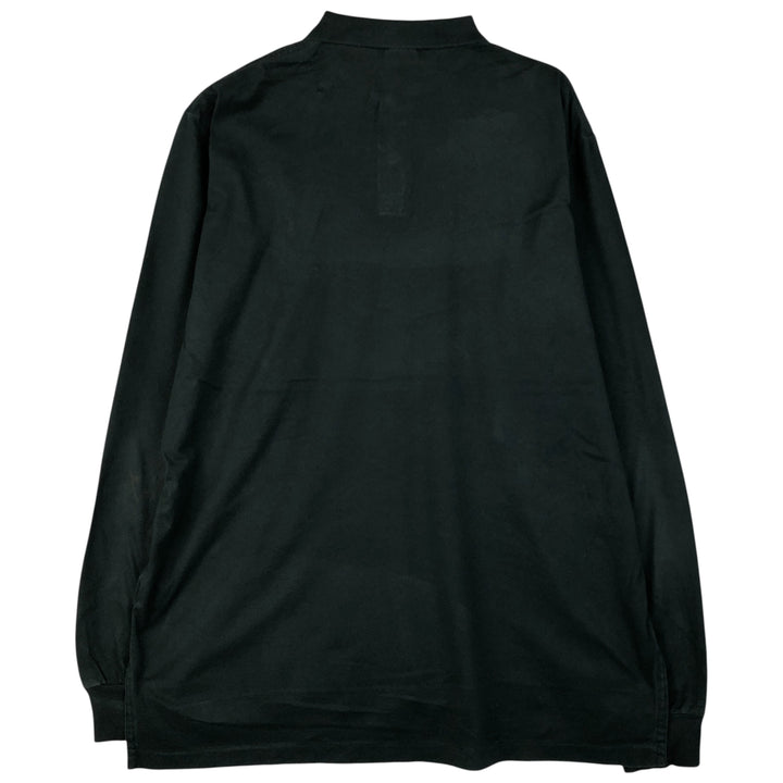 Ralph Lauren POLO by Ralph Lauren long sleeve polo shirt, men's size L Pima Cotton Green type dark green Vintage Second Hand