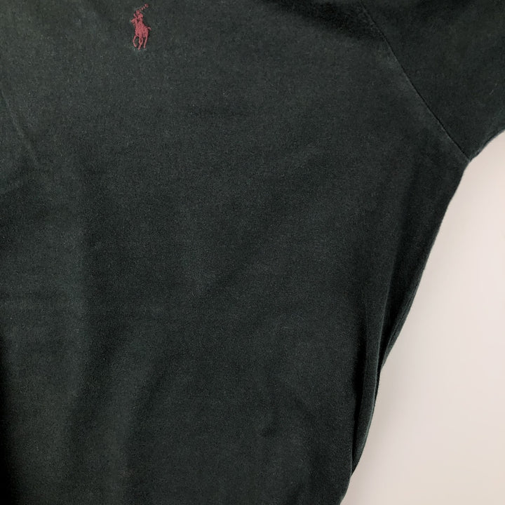 Ralph Lauren POLO by Ralph Lauren long sleeve polo shirt, men's size L Pima Cotton Green type dark green Vintage Second Hand