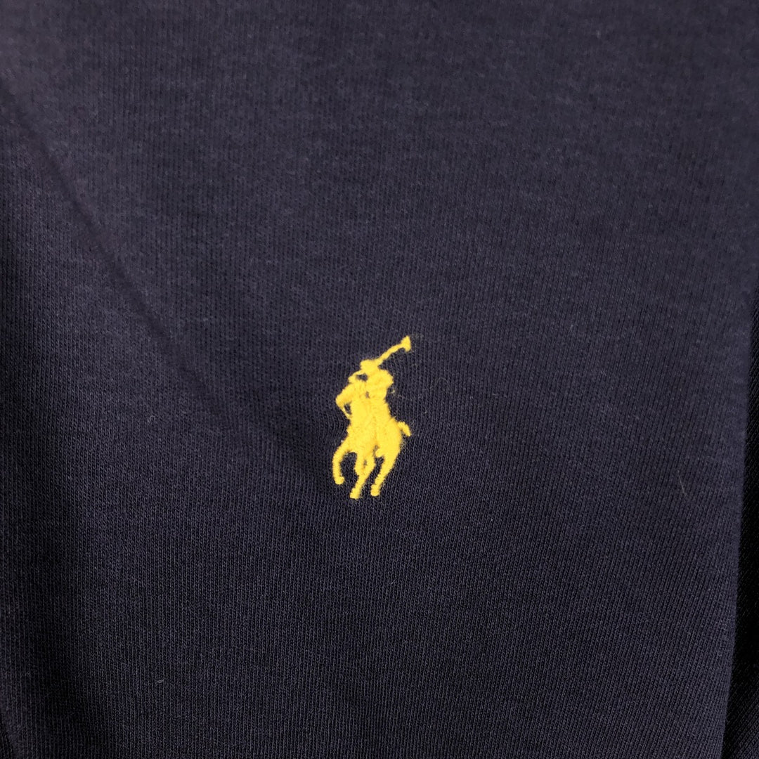 Ralph Lauren POLO by Ralph Lauren long sleeve polo shirt, men's XL size cotton navy blue type Vintage Second Hand