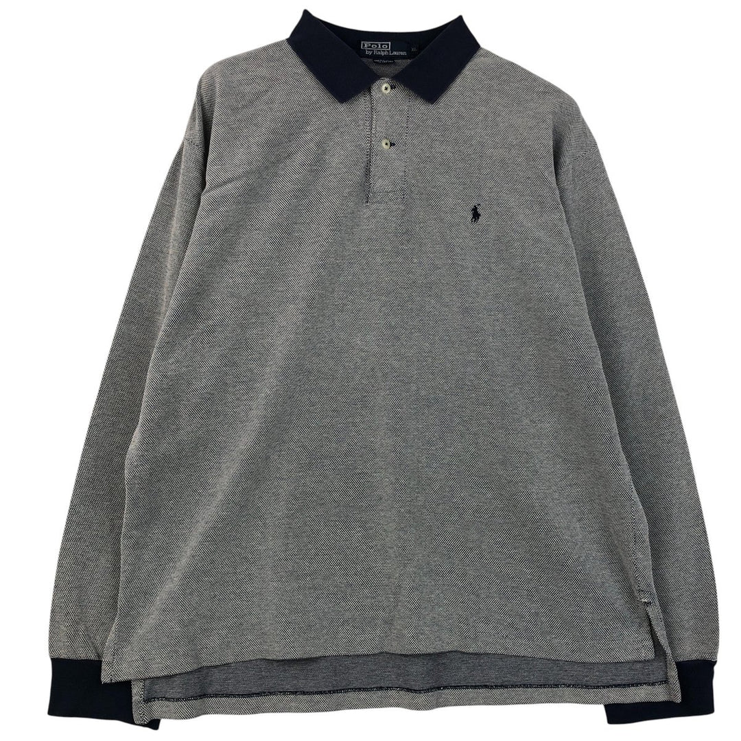 Ralph Lauren POLO by Ralph Lauren long sleeve polo shirt, men's XL size cotton white type Vintage Second Hand