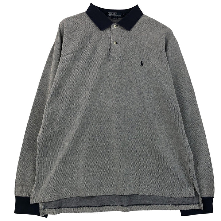 Ralph Lauren POLO by Ralph Lauren long sleeve polo shirt, men's XL size cotton white type Vintage Second Hand