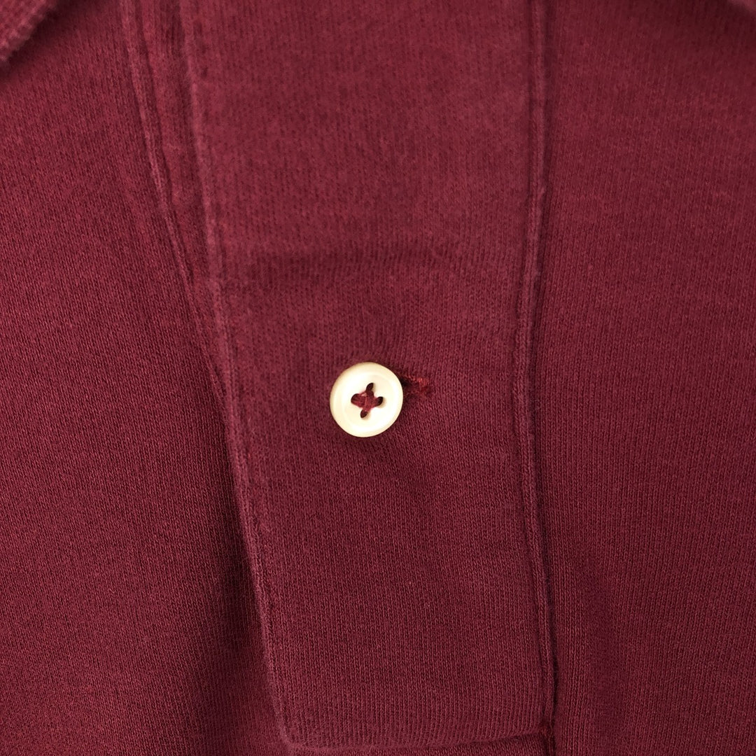 Ralph Lauren POLO by Ralph Lauren long sleeve polo shirt, men's size L cotton Red type red-purple Vintage Second Hand