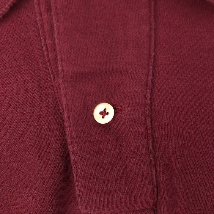 Ralph Lauren POLO by Ralph Lauren long sleeve polo shirt, men's size L cotton Red type red-purple Vintage Second Hand