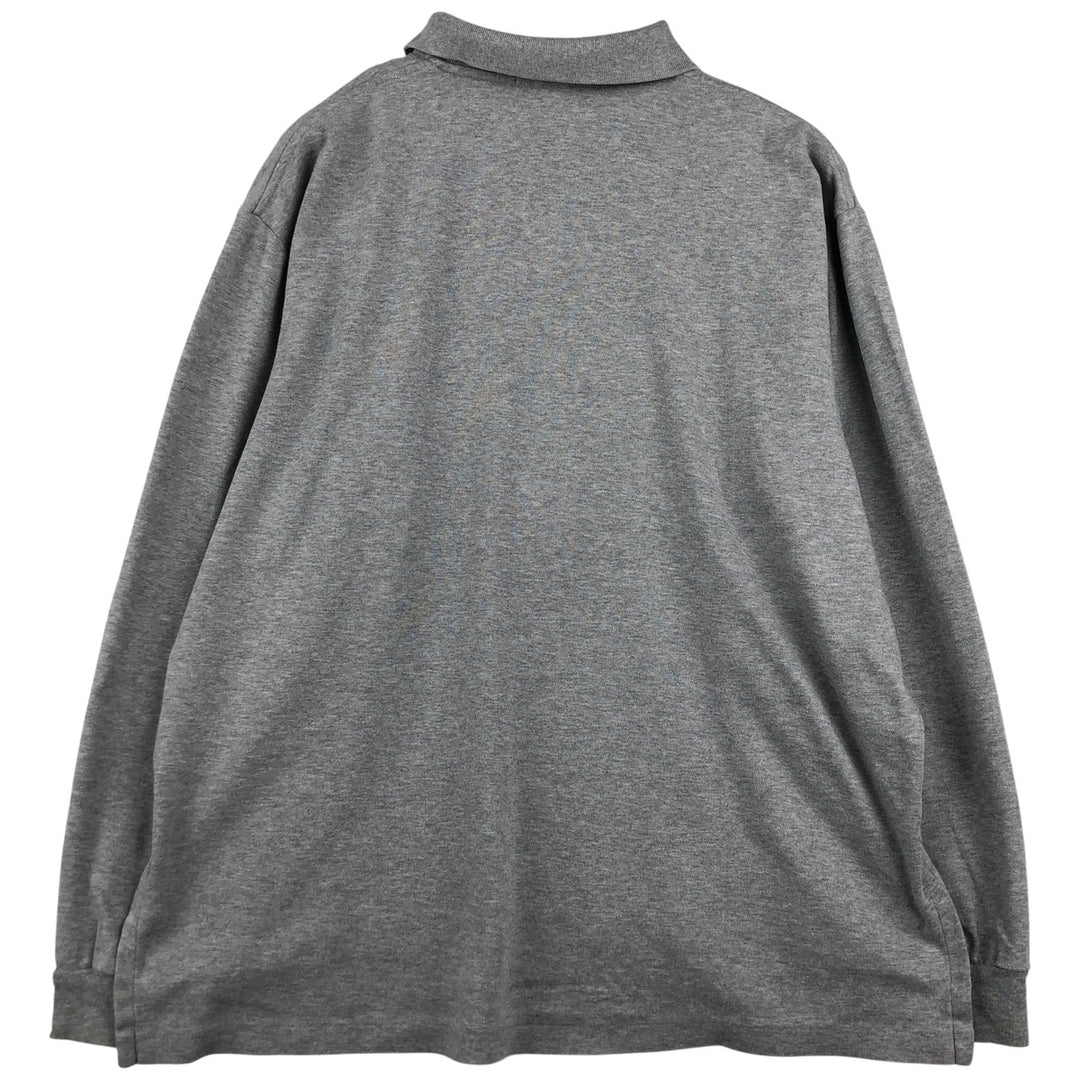Ralph Lauren POLO by Ralph Lauren long sleeve polo shirt, men's size L cotton gray type Vintage Second Hand