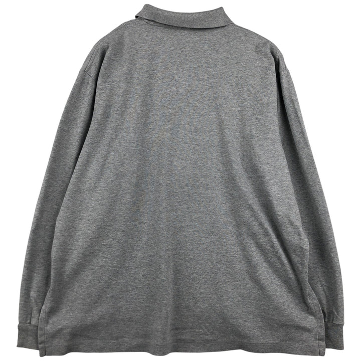 Ralph Lauren POLO by Ralph Lauren long sleeve polo shirt, men's size L cotton gray type Vintage Second Hand