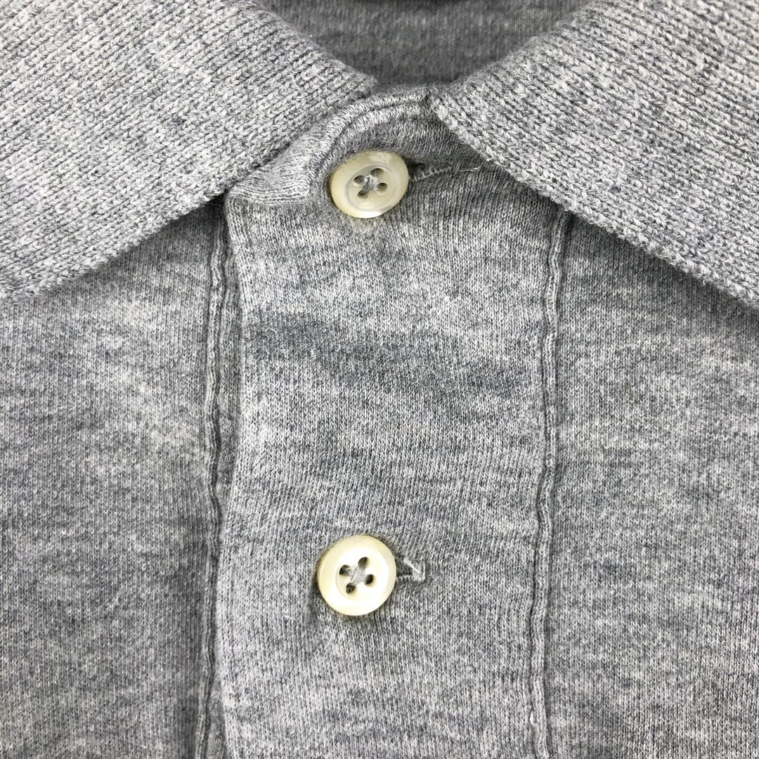 Ralph Lauren POLO by Ralph Lauren long sleeve polo shirt, men's size L cotton gray type Vintage Second Hand