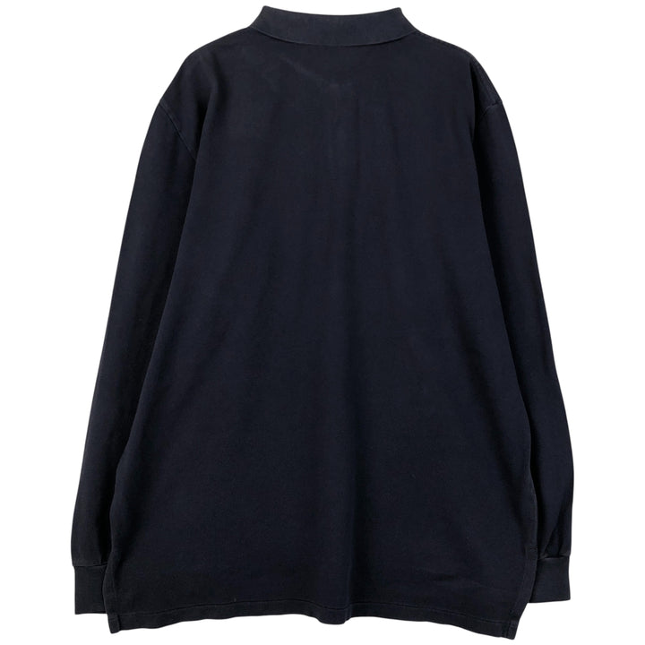 Ralph Lauren POLO by Ralph Lauren long sleeve polo shirt, men's size XXL cotton navy blue type Vintage Second Hand