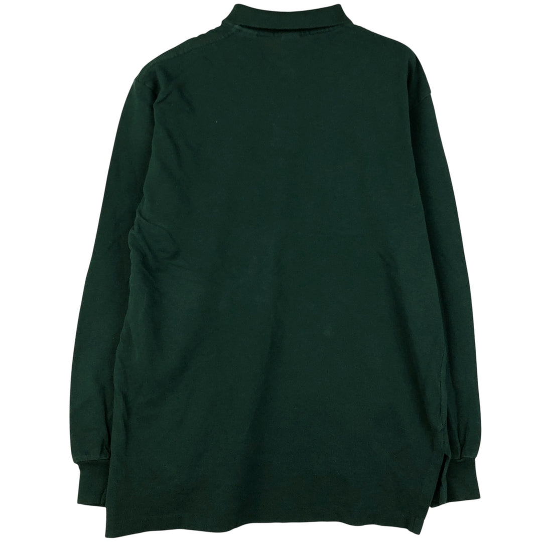Ralph Lauren POLO by Ralph Lauren long sleeve polo shirt, men's size M cotton green type Vintage Second Hand