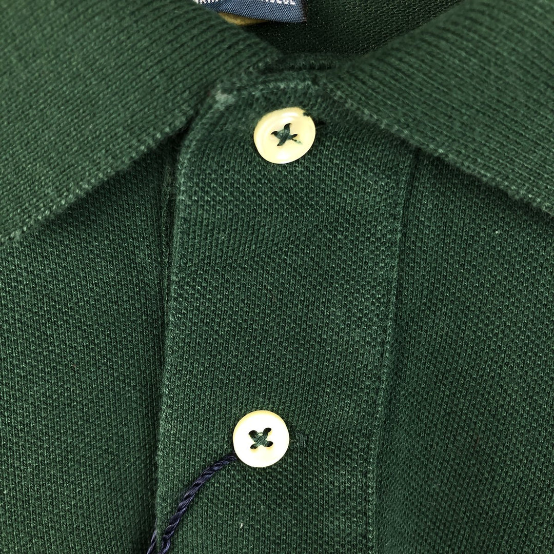 Ralph Lauren POLO by Ralph Lauren long sleeve polo shirt, men's size M cotton green type Vintage Second Hand