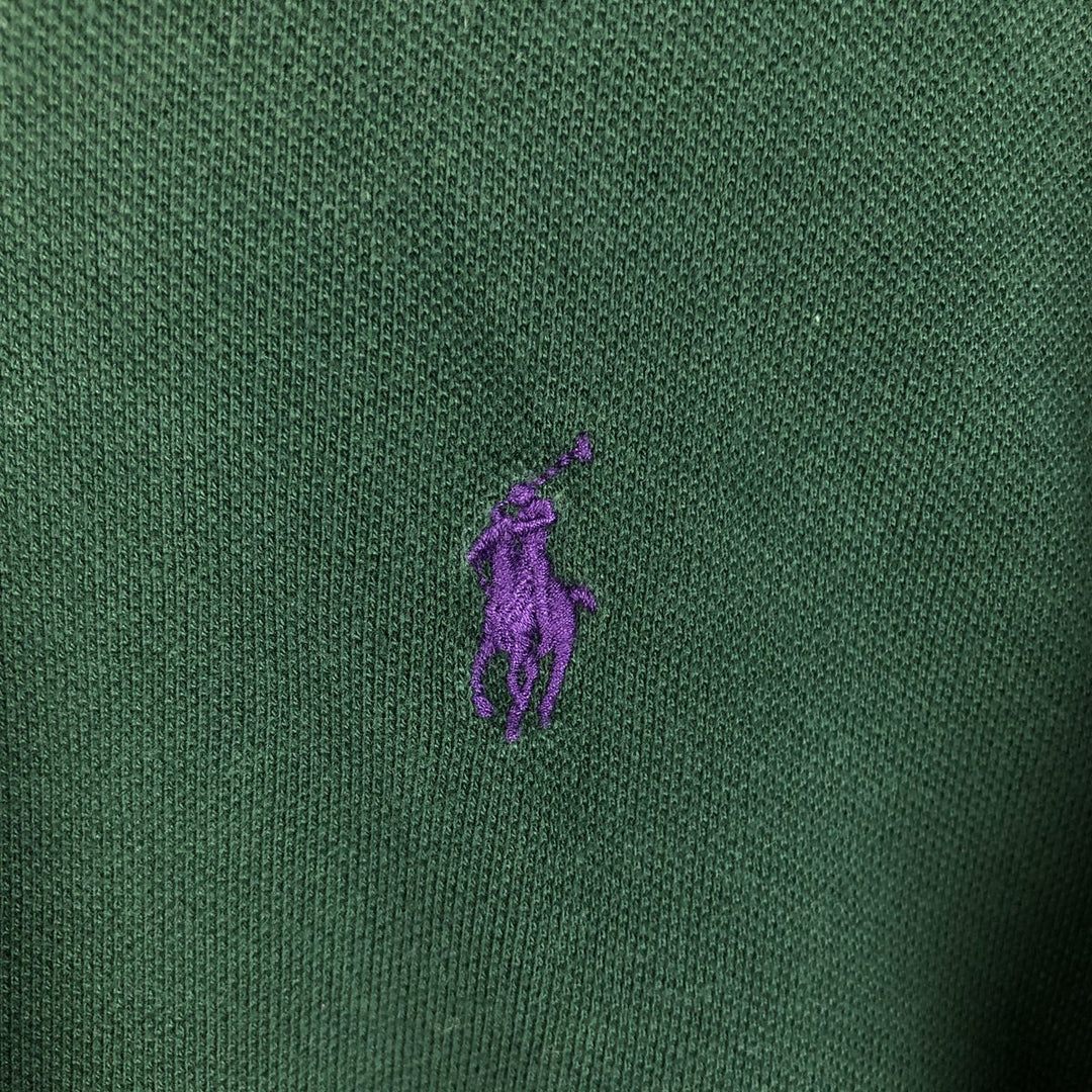 Ralph Lauren POLO by Ralph Lauren long sleeve polo shirt, men's size M cotton green type Vintage Second Hand