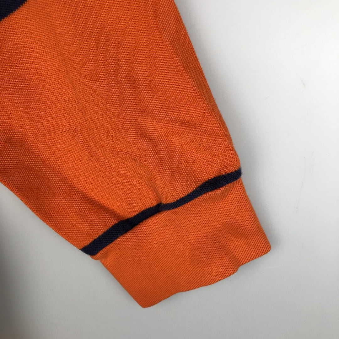 Ralph Lauren POLO by Ralph Lauren Long Sleeve Striped Polo Shirt Men's XL cotton orange type Vintage Second Hand