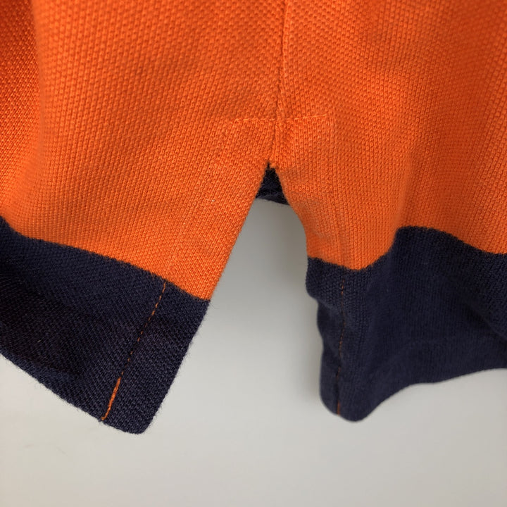 Ralph Lauren POLO by Ralph Lauren Long Sleeve Striped Polo Shirt Men's XL cotton orange type Vintage Second Hand