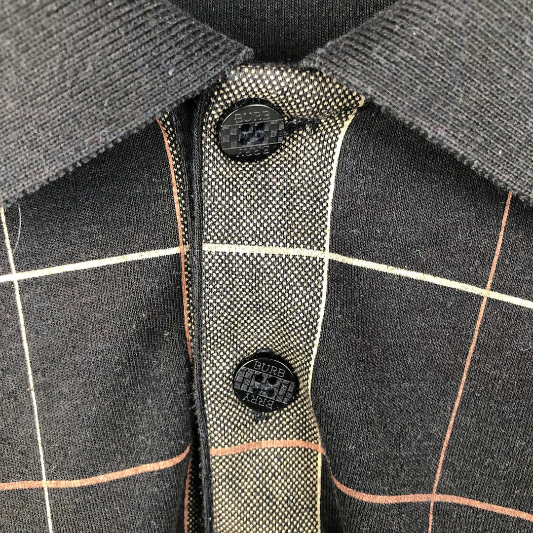 Burberry's BURBERRY LONDON long-sleeved checked polo shirt, men's size M unclear brown type Vintage Second Hand