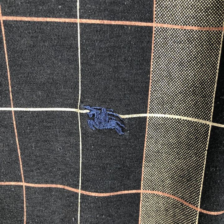 Burberry's BURBERRY LONDON long-sleeved checked polo shirt, men's size M unclear brown type Vintage Second Hand
