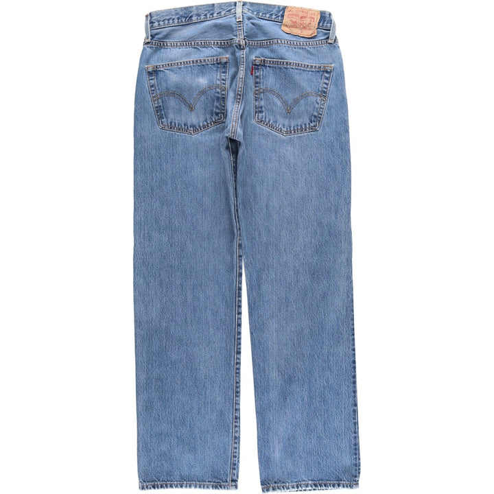 Levi's 501 straight denim pants for men, size W34 cotton blue type Vintage Second Hand