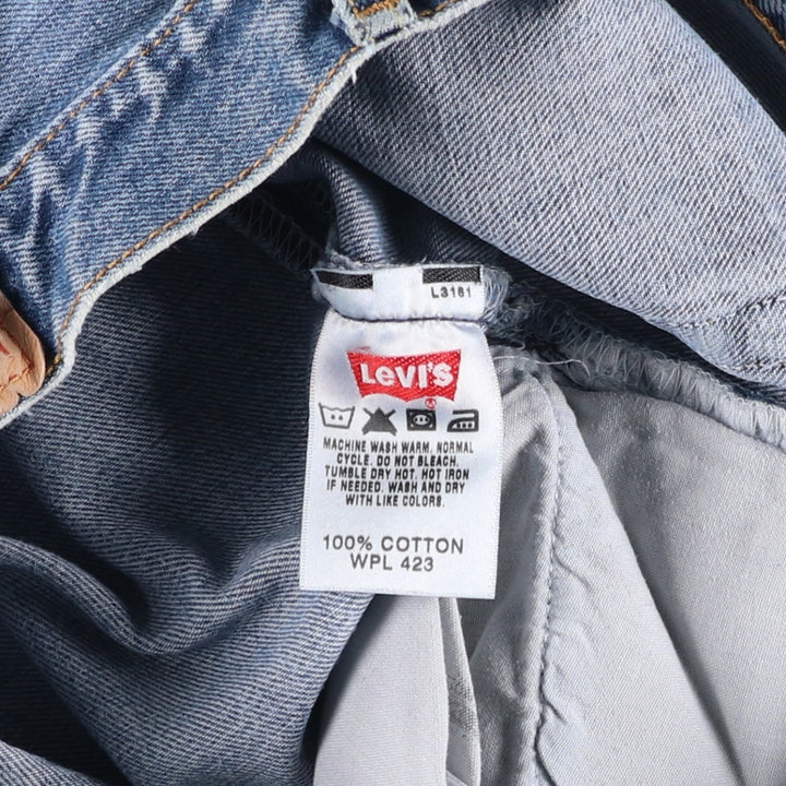 Levi's 501 straight denim pants for men, size W34 cotton blue type Vintage Second Hand