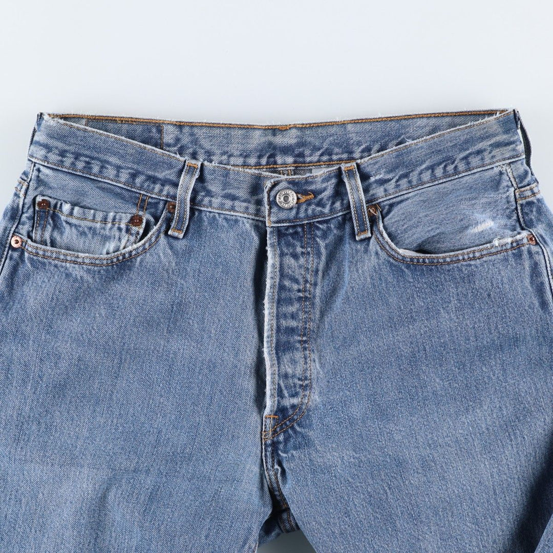 Levi's 501 straight denim pants for men, size W34 cotton blue type Vintage Second Hand