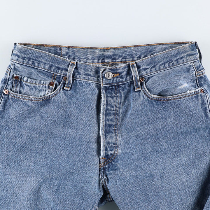 Levi's 501 straight denim pants for men, size W34 cotton blue type Vintage Second Hand