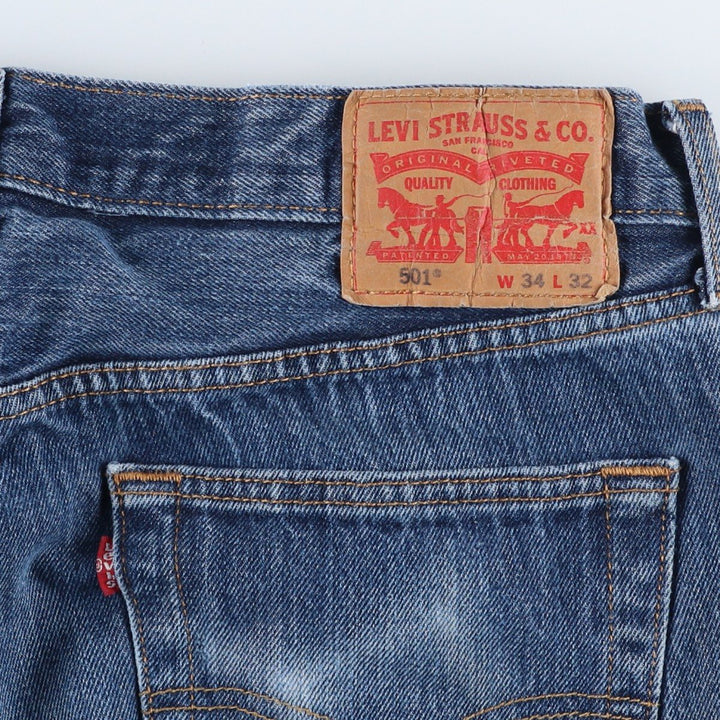 Levi's 501 straight denim pants for men, size W36 cotton blue type Vintage Second Hand