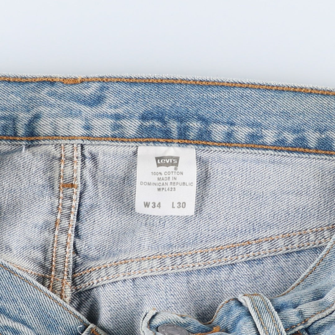 Levi's 501 straight denim pants for men, size W35 cotton blue type Vintage Second Hand