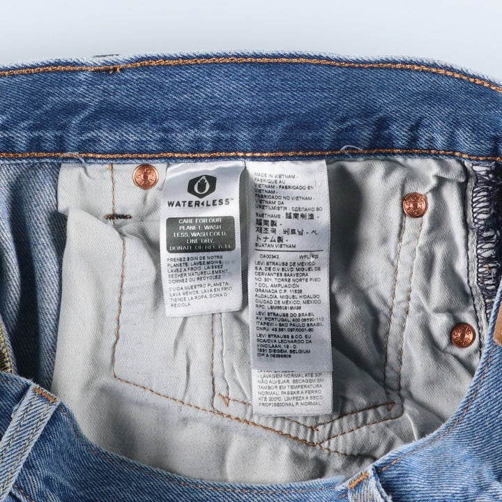 Levi's 501 straight denim pants for men, size W34 cotton blue type Vintage Second Hand
