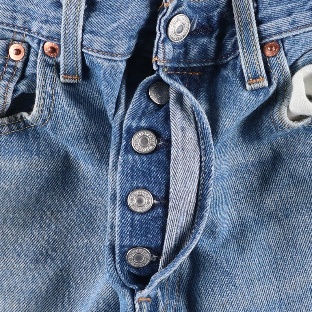 Levi's 501 straight denim pants for men, size W34 cotton blue type Vintage Second Hand