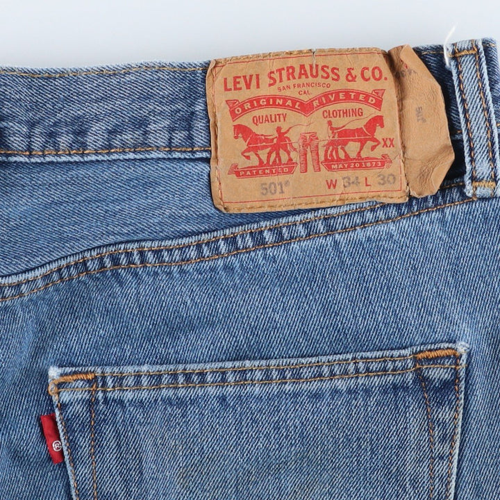 Levi's 501 straight denim pants for men, size W36 cotton blue type Vintage Second Hand