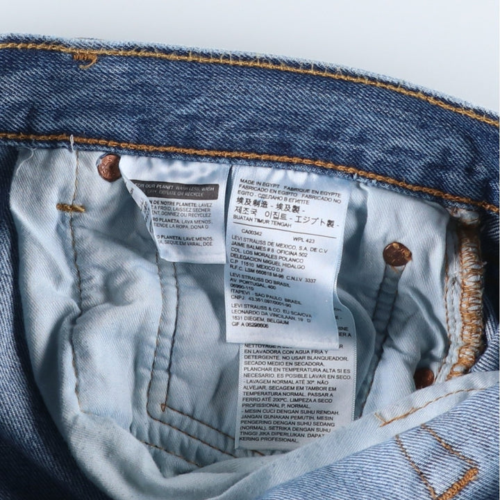 Levi's 501 straight denim pants for men, size W36 cotton blue type Vintage Second Hand
