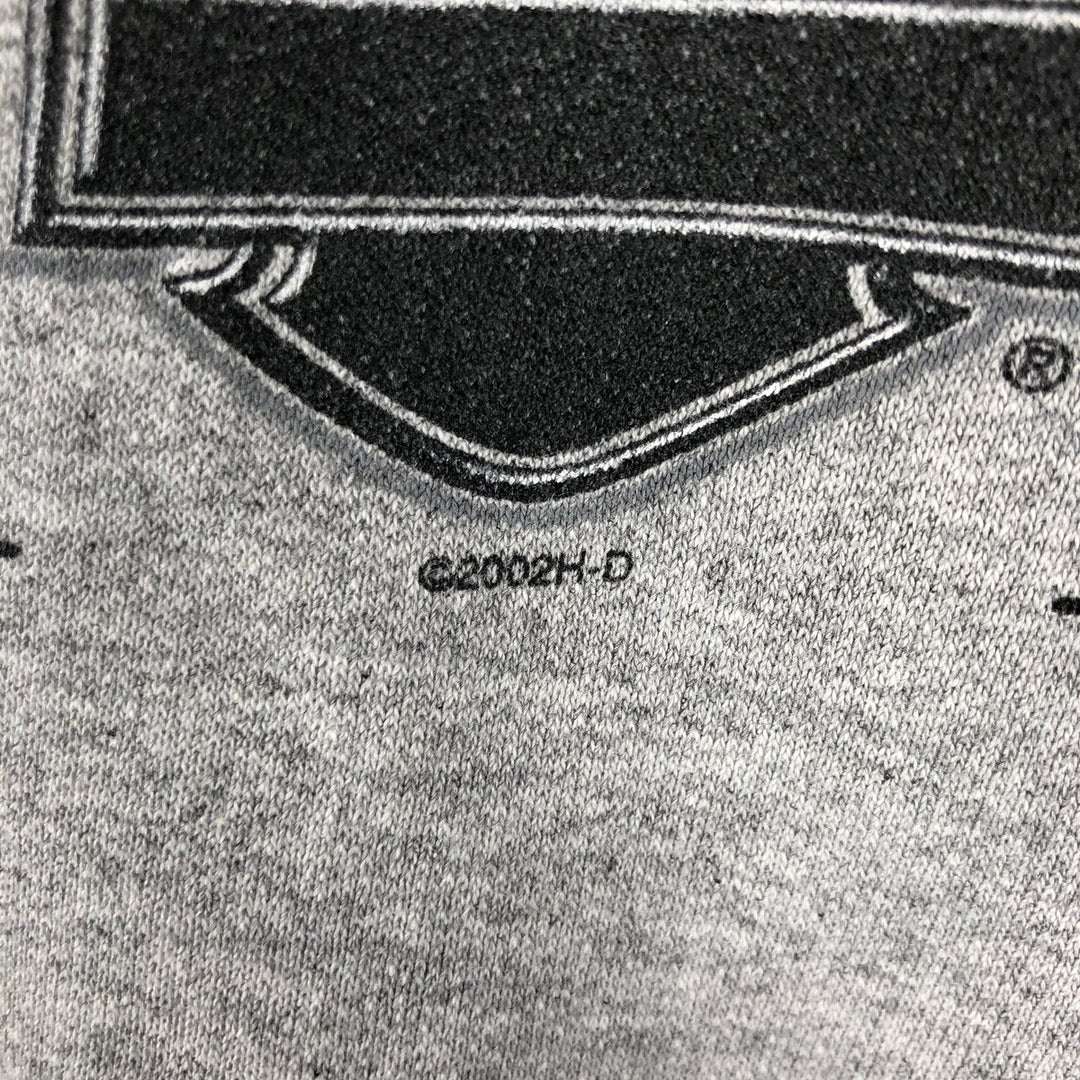 2000'S Harley-Davidson Half-Zip Advertising Pullover Hoodie, Men's XL unclear gray type Vintage Second Hand